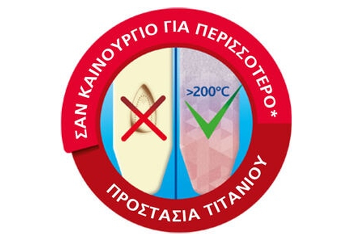 Εδώ απεικονίζεται το λογότυπο με την προστασία τιτανίου.